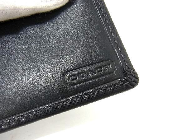 1円 ■新品■未使用■ COACH コーチ オプアート レザー 二つ折り 財布 ウォレット 札入れ メンズ ブラック系 BI0619_画像5