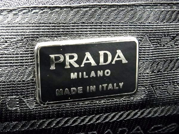 1円 ■美品■ PRADA プラダ B6838 テスートナイロン ハンドバッグ トート バニティバッグ メイクポーチ レディース ブラック系 AW1594_画像6