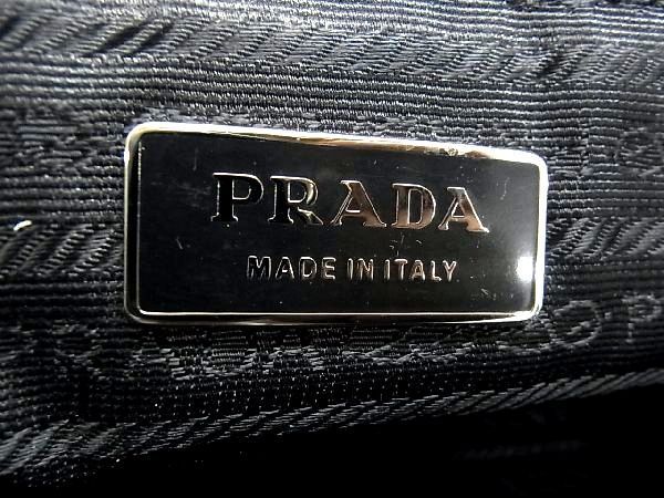 1円 PRADA プラダ テスートナイロン ハンドバッグ トートバッグ ショルダー 肩掛けかばん メンズ レディース カーキ系 AT7977_画像6