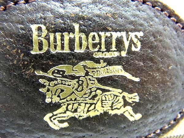 1円 Burberrys バーバリーズ ノバチェック キャンバス×レザー クラッチバッグ セカンドバッグ メンズ レディース ブラウン系 AT7816_画像5