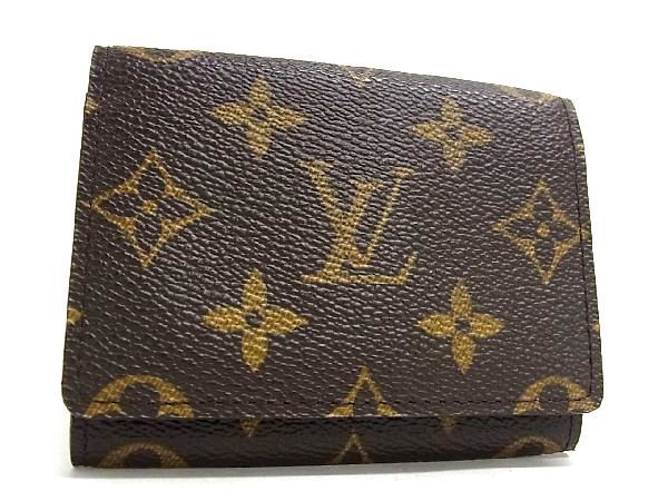 1円 ■極美品■ LOUIS VUITTON ルイヴィトン M62920 モノグラム アンヴェロップ カルト ドゥ ヴィジット カードケース ブラウン系 AX0012_画像1