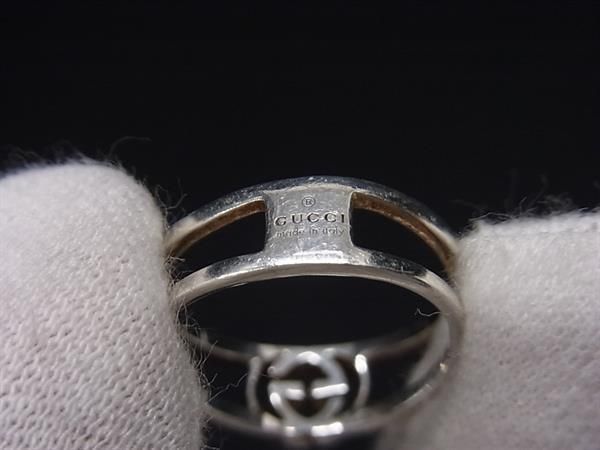 1円 GUCCI グッチ インターロッキングG SV925 リング 指輪 アクセサリー サイズ 9 (約8号) シルバー系 AU6788_画像4