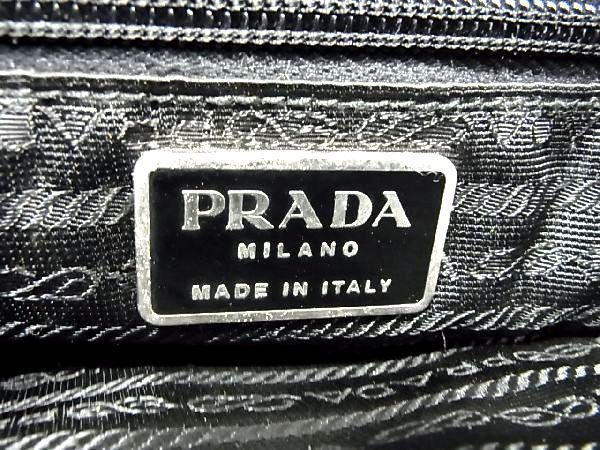 1円 PRADA プラダ テスートナイロン ショルダー トートバッグ ハンドバッグ 肩掛けかばん レディース メンズ グリーン系 AW1453_画像6