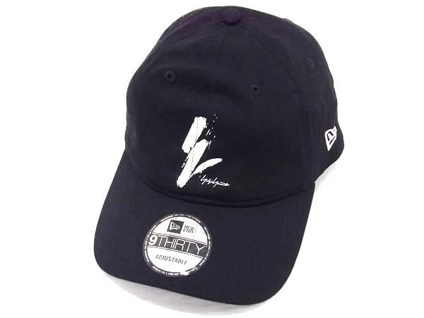 1円 ■美品■ Yohji Yamamoto×NEWERA ヨウジヤマモト×ニューエラ コットン ベースボールキャップ 帽子 メンズ ブラック系 AT4365_画像1