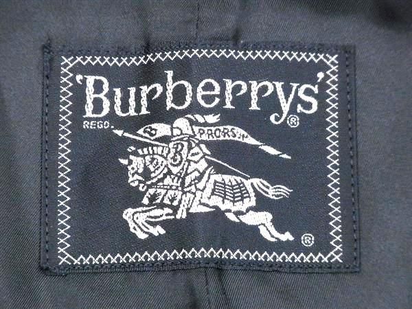 1円 ■美品■ Burberrys バーバリーズ コットン×ポリエステル ライナー付き ロング トレンチコート 上着 アウター 洋服 ネイビー系 AU0475_画像4