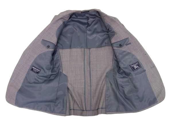 1円 ■美品■ Burberrys バーバリーズ ウール100％ セットアップ スーツ ジャケット パンツ ボトムス ベスト 洋服 メンズ グレー系 CD0150_画像3