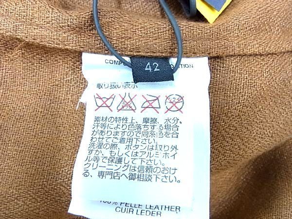 ■新品同様■ FENDI フェンディ ポリアミド×コットン ジャケット 上着 表記サイズ 42 洋服 レディース ブラウン系 AT7403_画像6