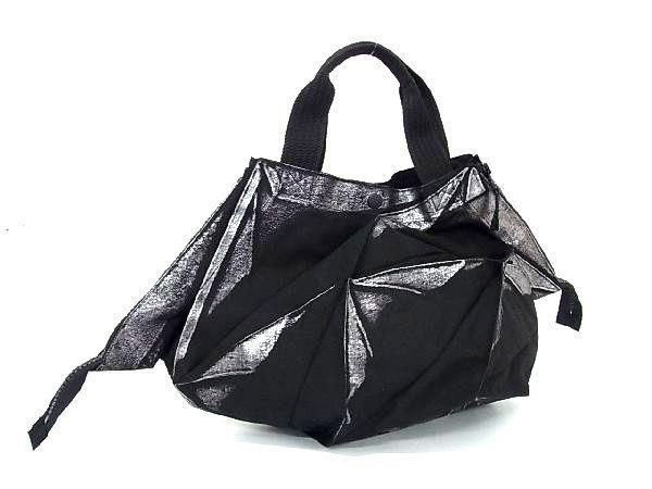 ■新品■未使用■ ISSEY MIYAKE イッセイミヤケ キャンバス ハンドバッグ トートバッグ ブラック系 BH0083_画像1