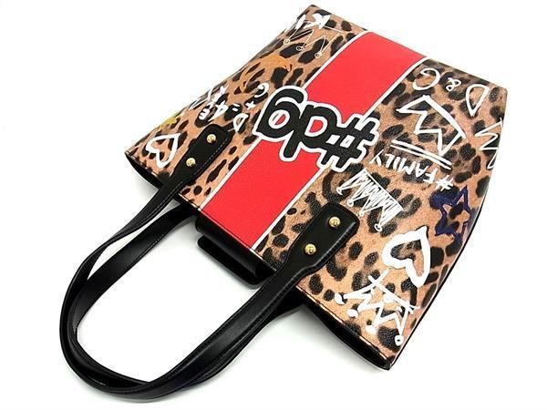 # new goods # unused # DOLCE&GABBANA Dolce & Gabbana BEATRICE PVC Leopard leopard print tote bag handbag brown group AV5032