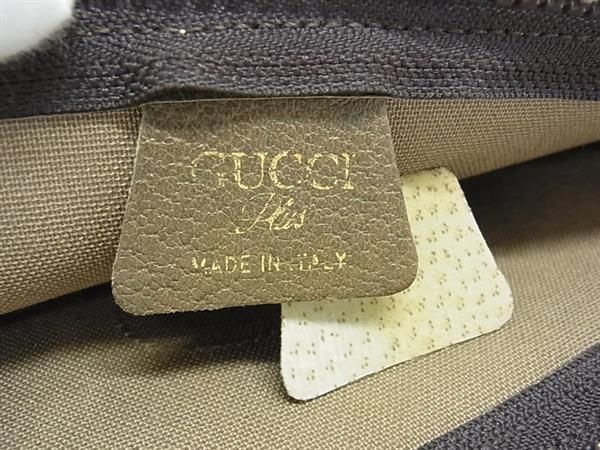 1円 ■美品■ GUCCI オールドグッチ ヴィンテージ グッチプラス PVC×レザー セカンドバッグ クラッチ ベージュ系×ブラウン系 BE9020_画像5