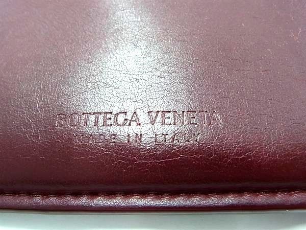 1円 ■美品■ BOTTEGA VENETA ボッテガヴェネタ レザー コインケース コーンパース カードケース 小銭入れ 財布 ボルドー系 AS6565_画像4