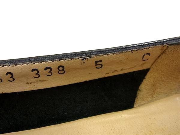 1円 Salvatore Ferragamo フェラガモ ヴァラリボン レザー ヒール パンプス サイズ 5 (約22.5cm) 靴 シューズ ブラック系 AT9733_画像6