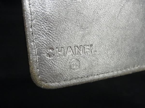 1円 CHANEL シャネル ココマーク アイコンライン レザー 二つ折り 長財布 ウォレット 小銭入れ レディース ダークグレー系 AS7809_画像6