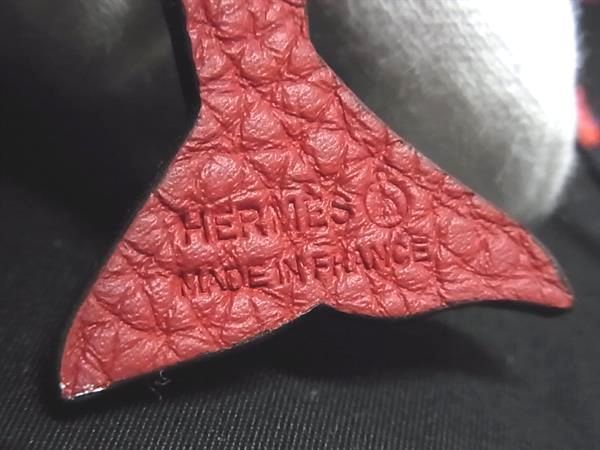 # new goods # unused # HERMES Hermes pti ash vo- Epson ×togo dolphin key holder charm red group × white group AS5650