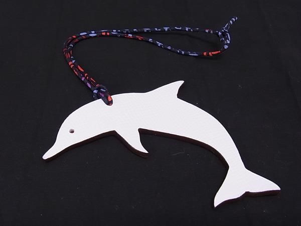 # new goods # unused # HERMES Hermes pti ash vo- Epson ×togo dolphin key holder charm red group × white group AS5650