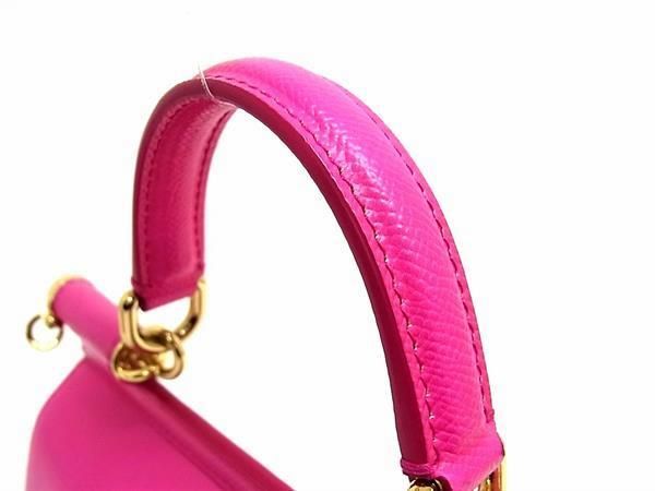 # как новый # DOLCE&GABBANA Dolce & Gabbana AMORE кожа 2WAY ручная сумочка плечо наклонный .. розовый серия × многоцветный AV4894