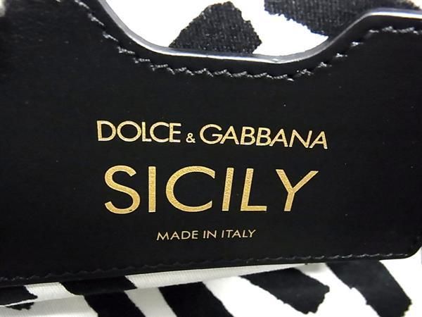 ■新品同様■ DOLCE＆GABBANA ドルチェ&ガッバーナ ネオプレーン 2WAY ハンドバッグ ショルダー 斜め掛け レディース ブラック系 AV4861_画像8