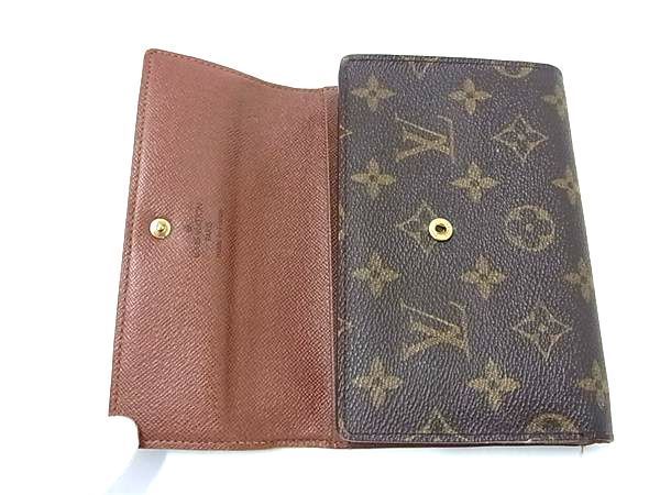 1円 LOUIS VUITTON ルイヴィトン M61202 モノグラム ポルトトレゾール エテュイ パピエ 三つ折り 財布 ウォレット ブラウン系 AS7677_画像3