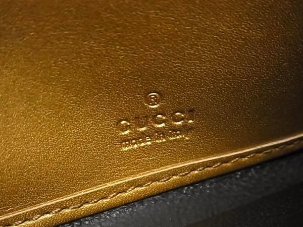 1円 GUCCI グッチ 251861 478442 ラブリーハート GG柄 グッチシマ レザー 二つ折り 長財布 ウォレット レディース ゴールド系 AX0654_画像6