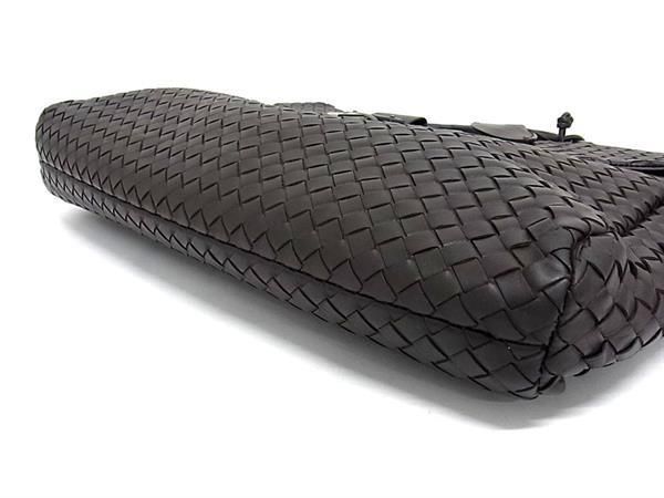 1円 ■美品■ BOTTEGA VENETA ボッテガヴェネタ イントレチャート レザー ビジネスバッグ ブリーフケース メンズ ブラウン系 AP9536_画像4