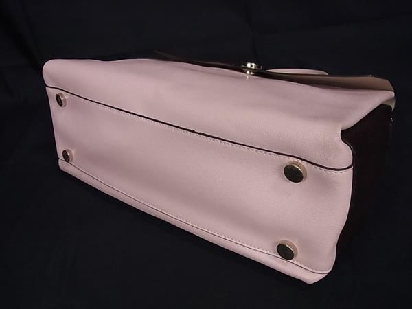 1円 ■美品■ FURLA フルラ メリディアン レザー ハンドバッグ トートバッグ レディース ピンク系×ベージュ系 BE9406_画像4