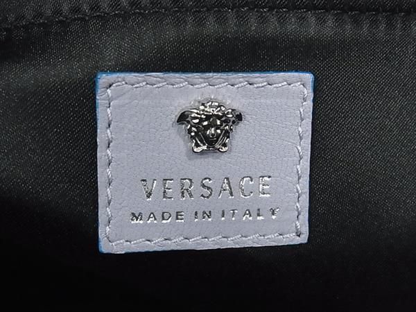 1円 ■美品■ VERSACE ヴェルサーチ メデューサ レザー リュックサック バックパック ライトパープル系×ライトピンク系 AV5026_画像6