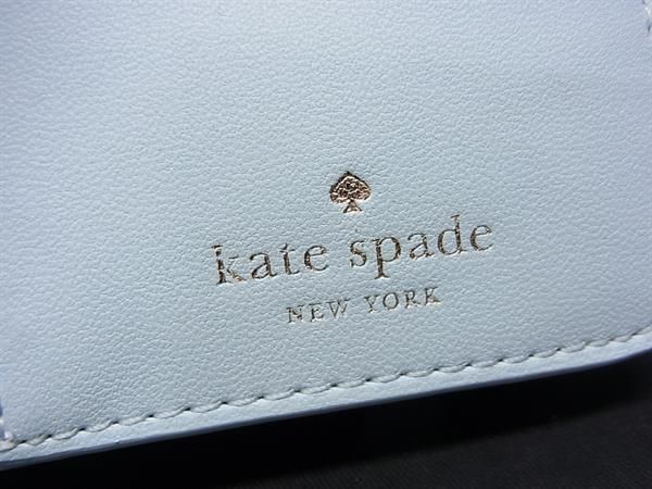 ■新品■未使用■ kate spade ケイトスペード レザー 二つ折り 財布 ウォレット レディース ライトブルー系 CD0139_画像6