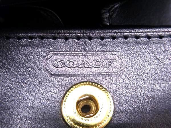 ■美品■ COACH コーチ レザー コインケース コインパース 小銭入れ 財布 メンズ レディース ブラック系 DD3485_画像4