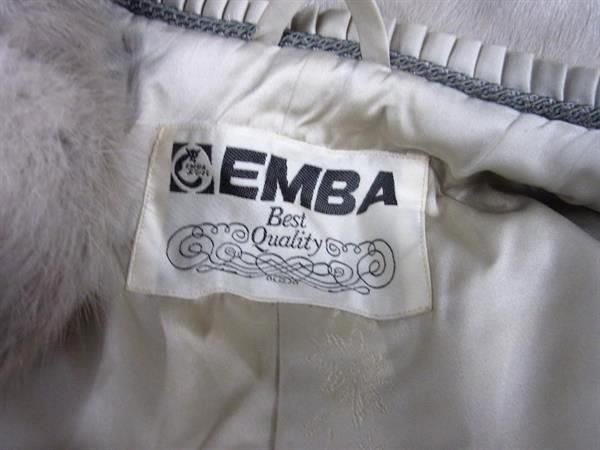 1円 EMBA エンバ ミンクファー 毛皮 ショートコート アウター ジャケット 上着 洋服 レディース グレー系 BG6725_画像4