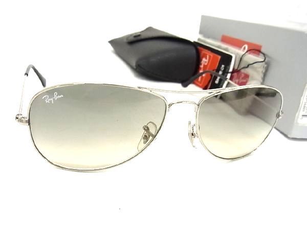 1円 ■極美品■ Ray-Ban レイバン RB3362 COCKPIT 003/32 サングラス メガネ 眼鏡 メンズ シルバー系 AU7862_画像1