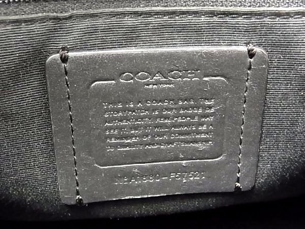 1円 ■美品■ COACH コーチ F57521 レザー 2WAY ハンドバッグ ショルダー レディース ブラック系 BH0399_画像6