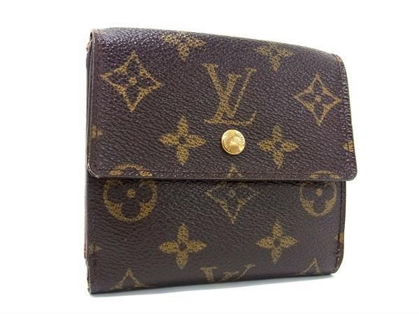 1円 LOUIS VUITTON ルイヴィトン M61652 モノグラム ポルトモネ ビエ カルトクレディ 三つ折り 財布 ウォレット ブラウン系 AX0672_画像1