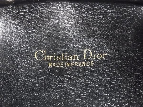 1円 ChristianDior ディオール ヴィンテージ ハニカム柄 キャンバス×レザー セカンドバッグ クラッチ メンズ ブラック系 CC1569_画像5