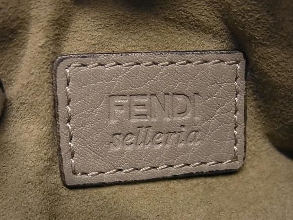 1円 ■美品■ FENDI フェンディ レザー キーリング付き コインケース コインパース 小銭入れ レディース メンズ グレージュ系 AU9420_画像4