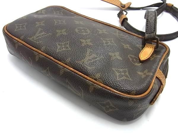 1円 LOUIS VUITTON ルイヴィトン M51828 モノグラム ポシェットマルリーバンドリエール クロスボディ ショルダーバッグ ブラウン系 BE9483_画像4