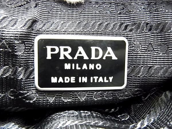 1円 ■美品■ PRADA プラダ テスートナイロン×レザー クロスボディ ショルダーバッグ メンズ レディース ブラック系 CE0006_画像6