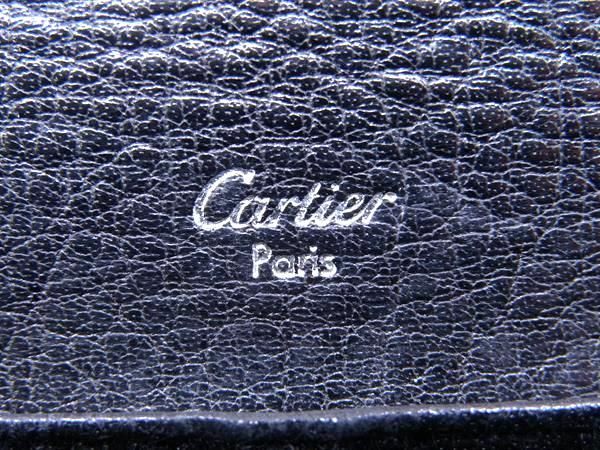 Cartier カルティエ マルチェロ レザー 二つ折り 長財布 ウォレット 札入れ 小銭入れ レディース ブラック系 DD7600_画像5