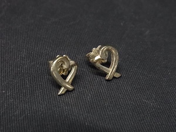 1円 TIFFANY＆Co ティファニー パロマピカソ ラビングハート SV925 ピアス アクセサリー レディース シルバー系 BE9873_画像1