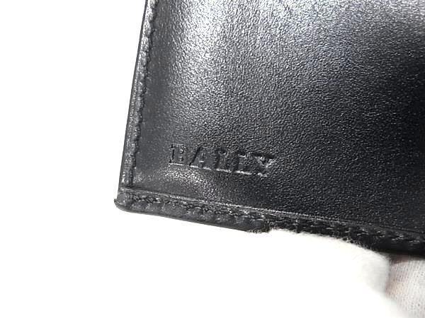 1円 ■美品■ BALLY バリー レザー 二つ折り 長財布 ウォレット 札入れ 小銭入れ カード入れ レディース メンズ ブラック系 BG7473_画像6