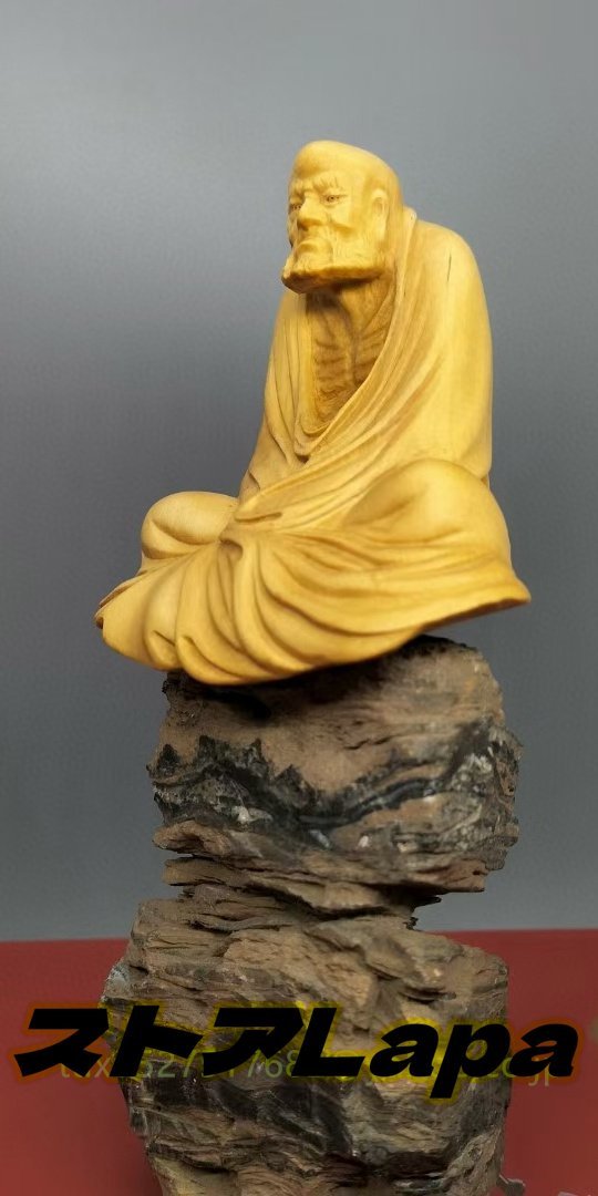 達摩 置物 彫刻 仏教工芸品 木彫り 禅意 置物_画像4