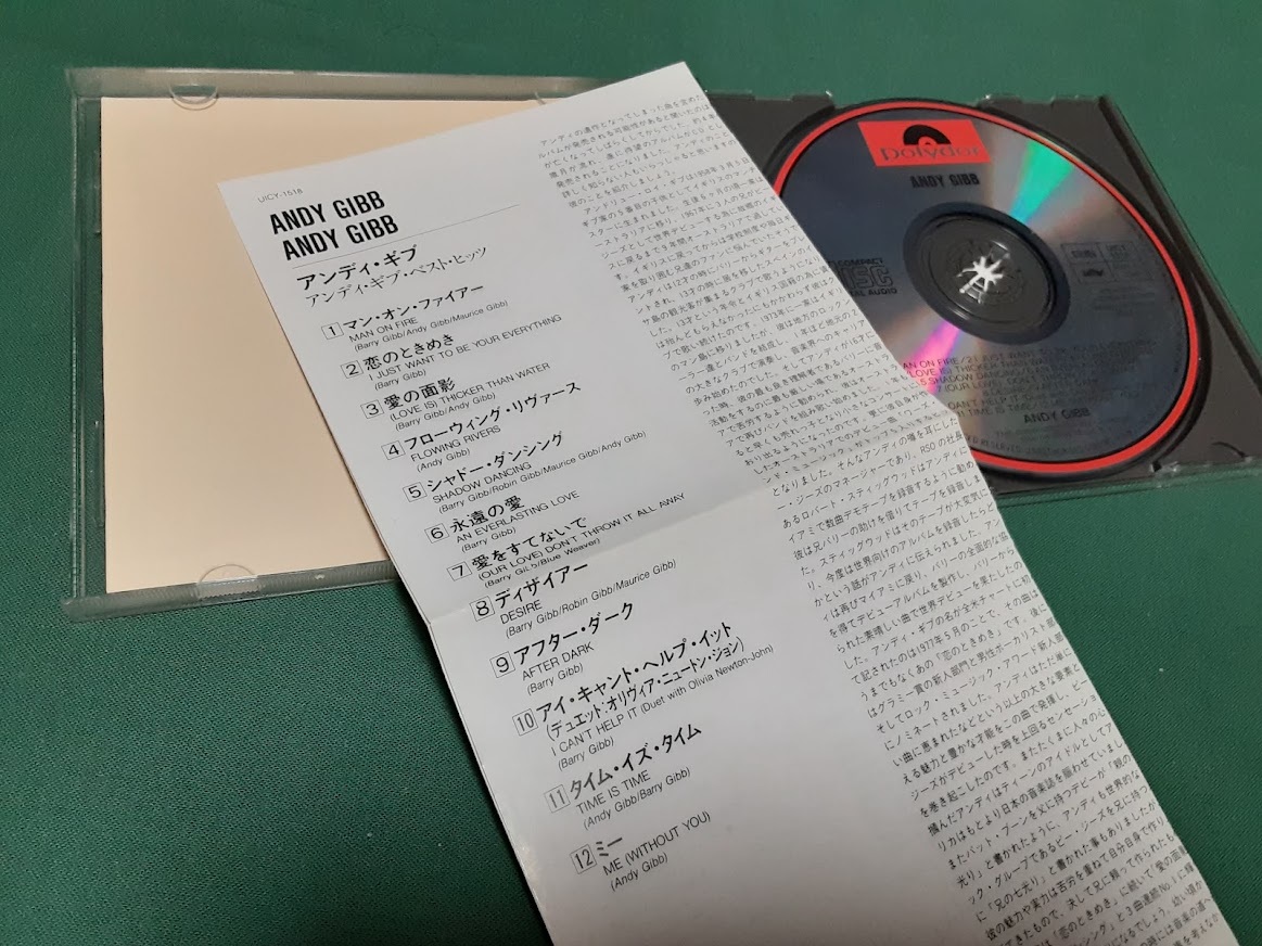 ANDY GIBB　アンディ・ギブ◆『アンディ・ギブ・ベスト・ヒッツ』日本盤CDユーズド品_画像3