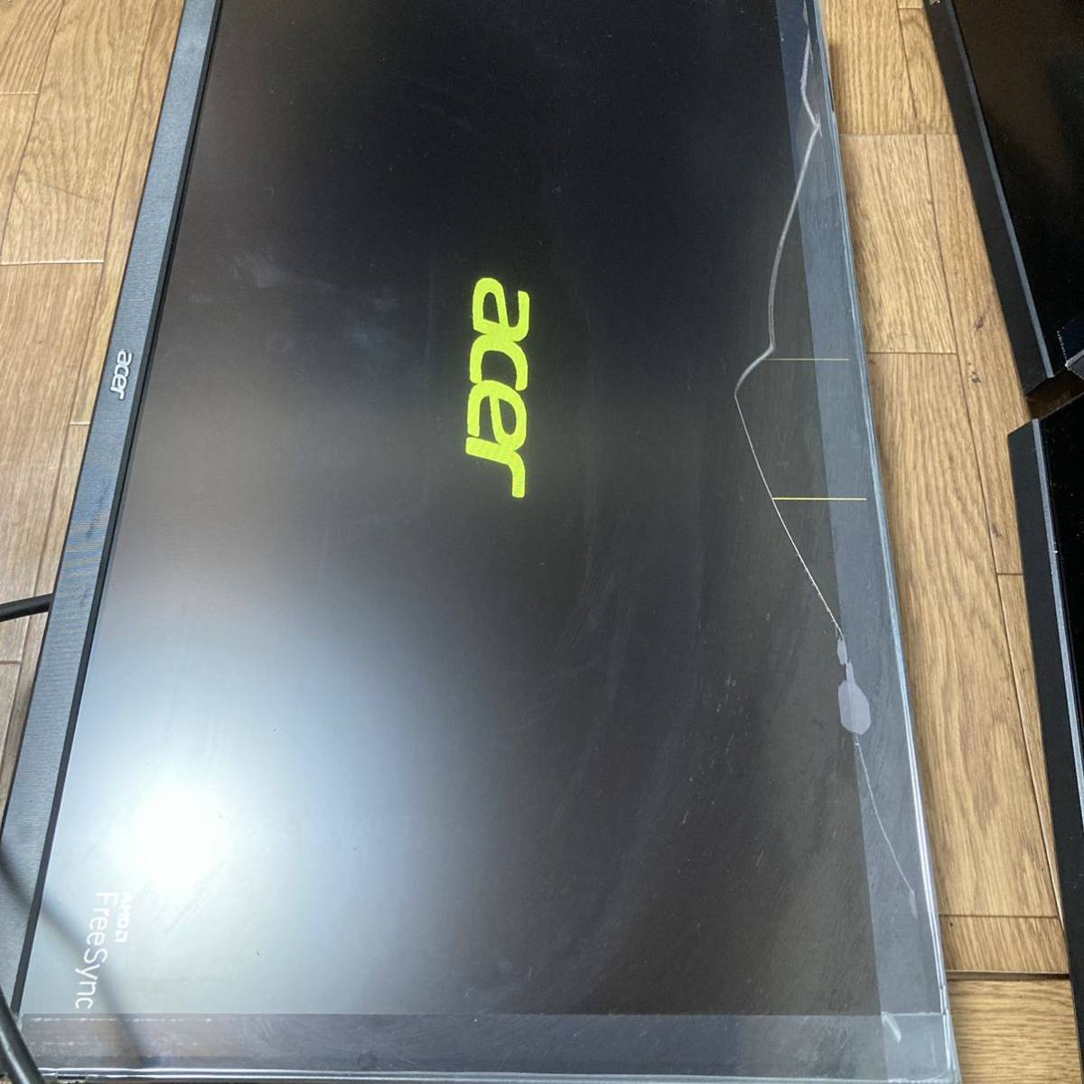 ジャンク画面割れスタンド電源ケーブル無し　acer 液晶ディスプレイ モニター　 ゲーミング HDMI端子有り　3台まとめ売り_画像5