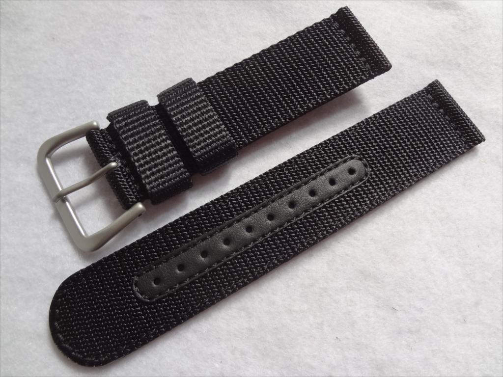 SEIKO original 22mm wristwatch exchange nylon belt 7S36-03J0 for band black black 4A211JL