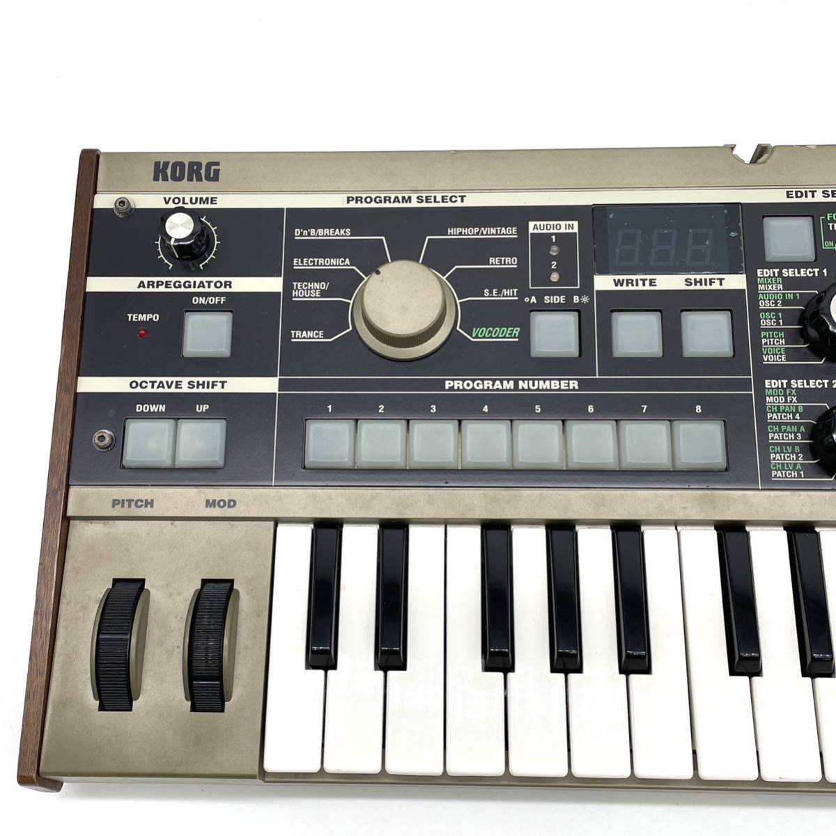 動作品 KORG コルグ microKORG マイクロコルグ SYNTHESIZER/VOCODER シンセサイザー ボコーダー 付属品あり _画像3