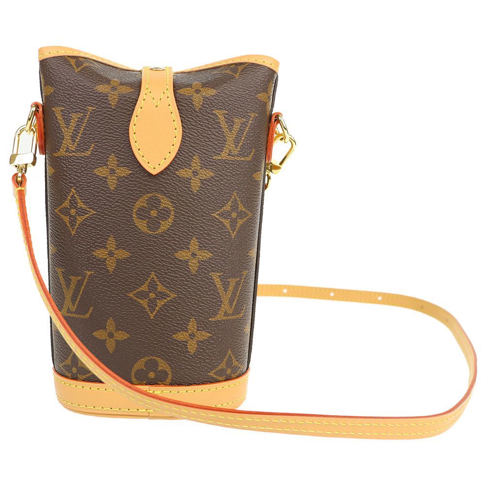 未使用 ルイヴィトン LOUIS VUITTON ショルダーバッグ フォールド ミー ポーチ M80874 モノグラムライン ブラウン レザー 275501_画像2