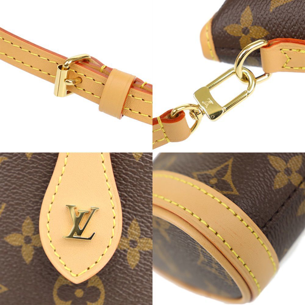 未使用 ルイヴィトン LOUIS VUITTON ショルダーバッグ フォールド ミー ポーチ M80874 モノグラムライン ブラウン レザー 275501_画像5