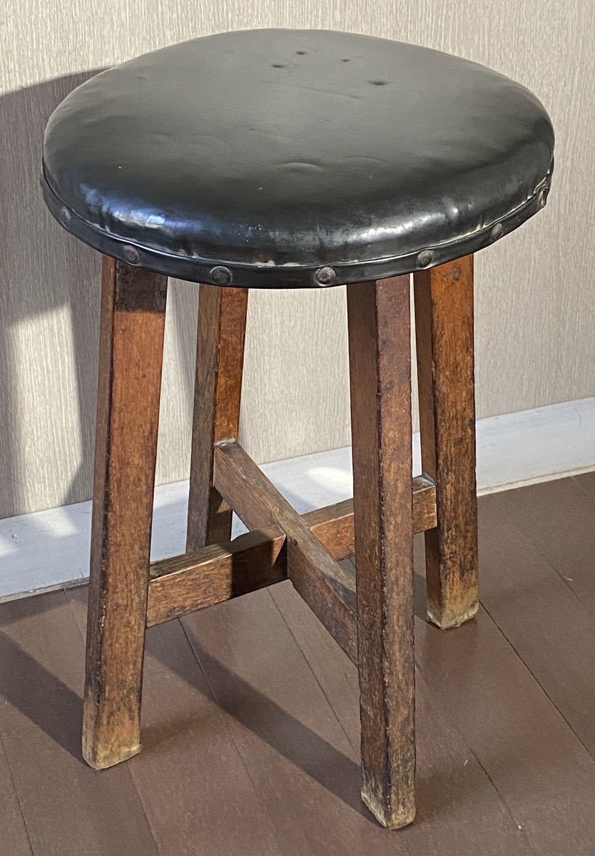  antique wooden stool circle chair chair chair small of the back .. Vintage Vintage furniture 