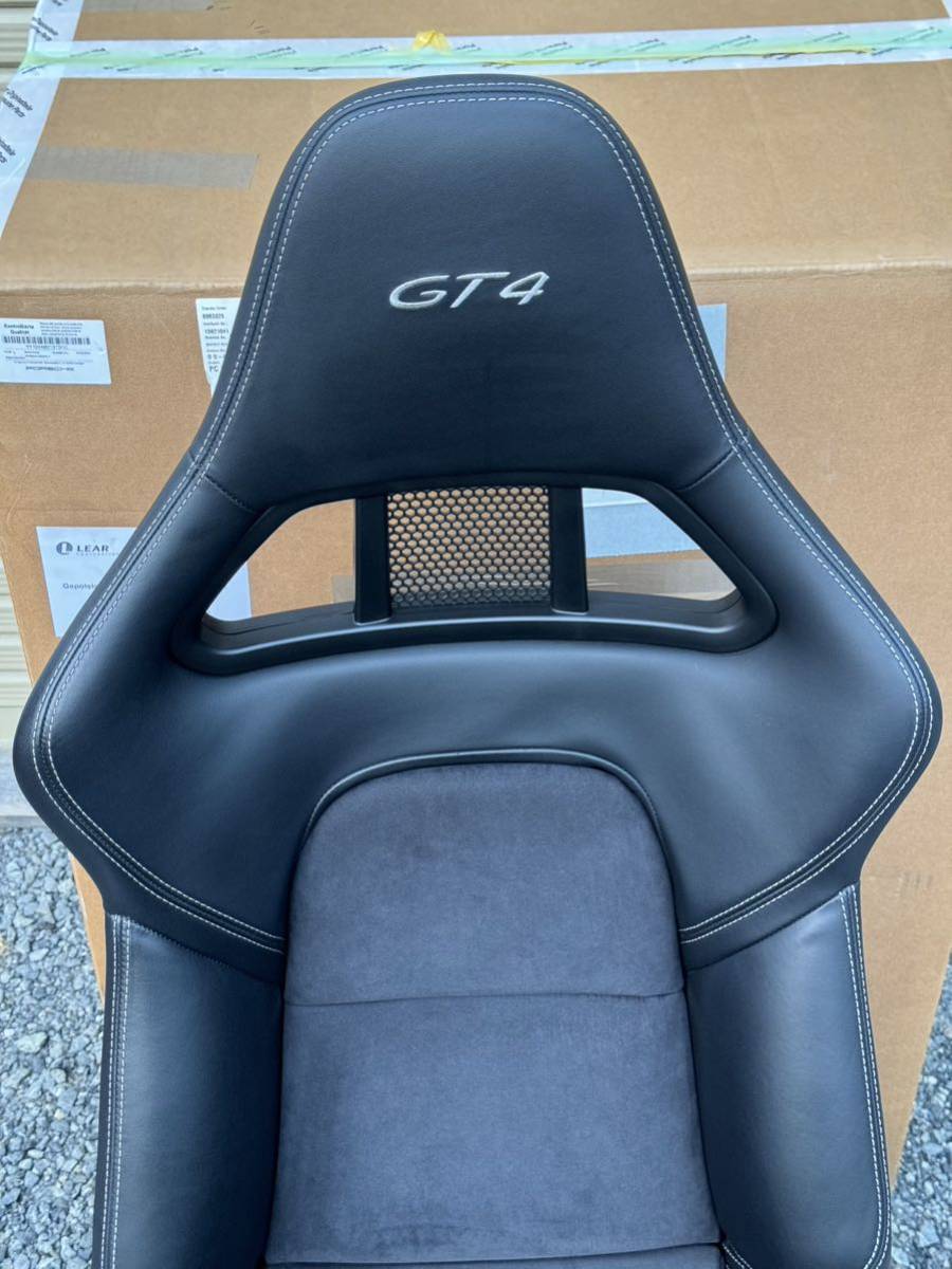 ポルシェ 718 ケイマン ボクスター GT4 純正スポーツバケットシート カーボン RH 即決の画像6