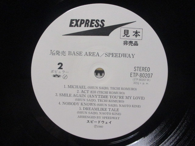 美盤 SPEEDWAY スピードウェイ BASE AREA 見本盤 再発 帯破れ 小室哲哉 宇都宮隆 木根尚登 TM NETWORK TMネットワーク TMN CAPTAIN AMERICAの画像5