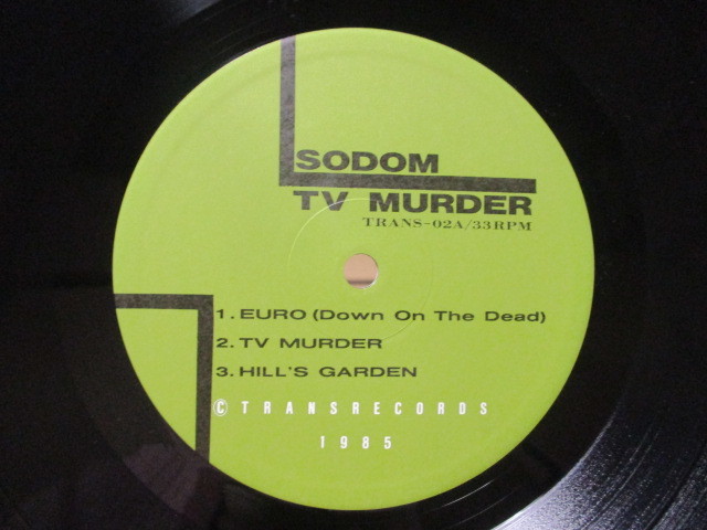 SODOM ソドム TV MURDER LP 北村昌士TRANS RECORDS トランスレコード ZAZIE ザジ BARA HAYATO KONAN フールズメイト FOOL'S MATE_画像2